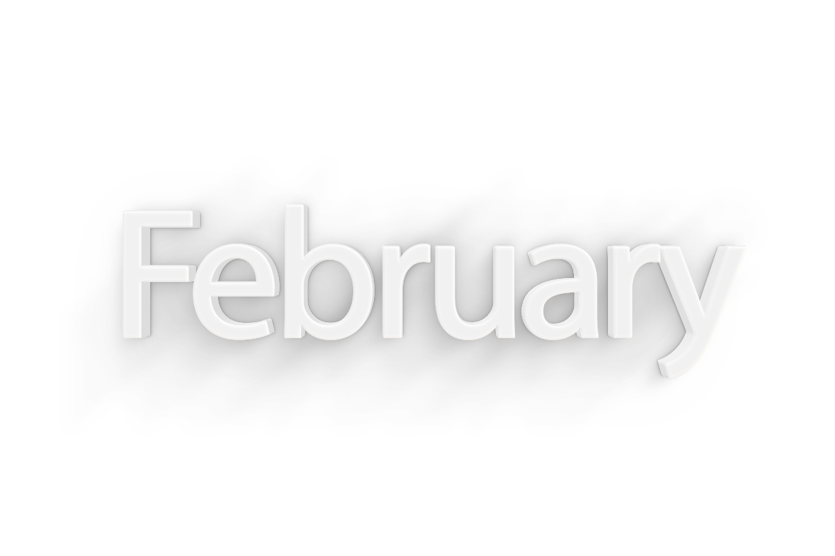 February png, word February png, February word png, February text png, February font png, word February text effects typography PNG transparent images